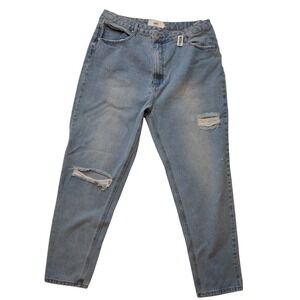 Refuge Denim Mom Jeans Juniors 13 Light Wash‎ High Rise Distressed